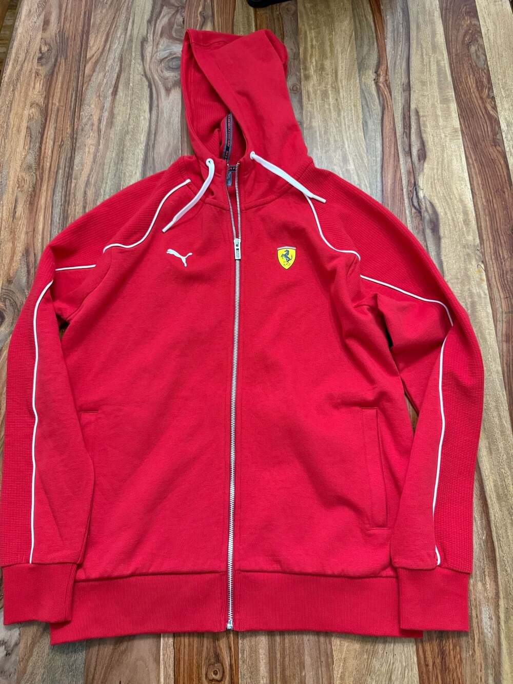 Puma Scuderia Ferrari Full-Zip Hoodie Red Size M